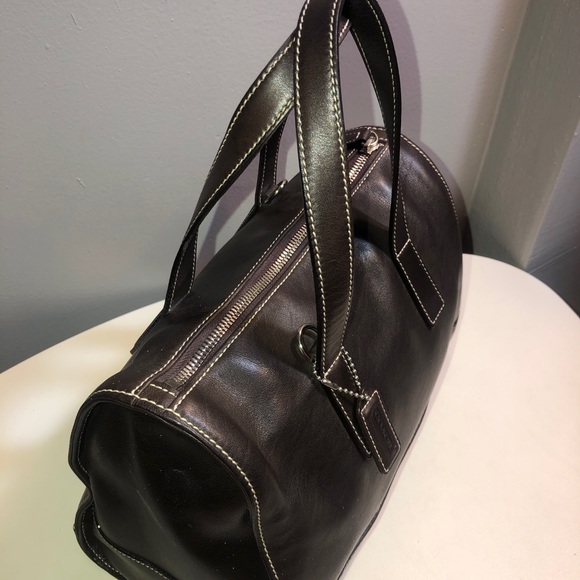 Vintage coach brown leather satchel handbag - Picture 11 of 12